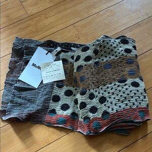 Moma Multicolor Knit Scarf with Polka Dots designed by Reiko Sudo 100% wool